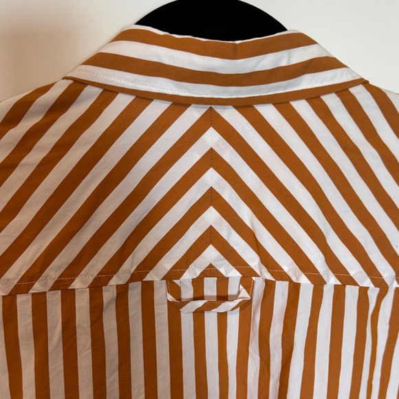 AYR Women's Orange Striped Blouse - Picture 6 of 6